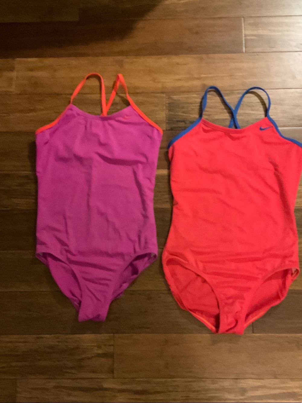 Nike Girls' Pink and Coral One-Piece Swimsuits - Pack of 2